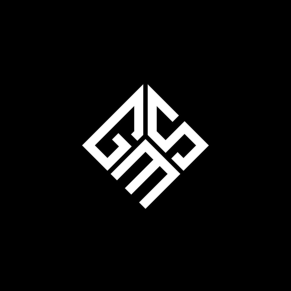 GMS letter logo design on black background. GMS creative initials letter logo concept. GMS letter design. vector