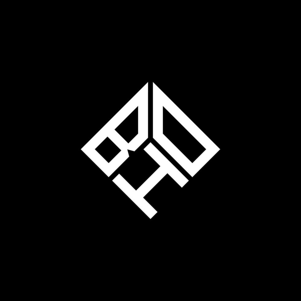 diseño de logotipo de letra bho sobre fondo negro. concepto de logotipo de letra de iniciales creativas bho. diseño de letras bho. vector