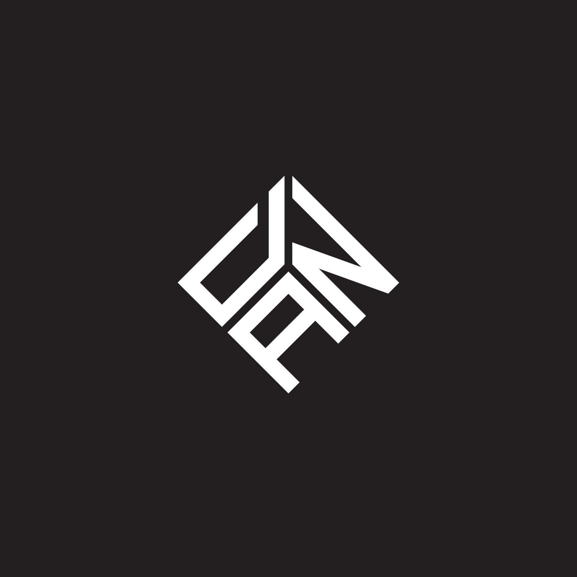 DAN letter logo design on black background. DAN creative initials