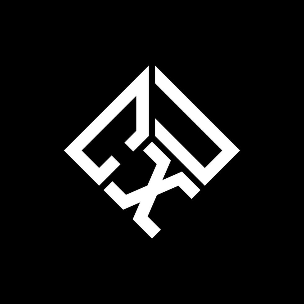 CXU letter logo design on black background. CXU creative initials letter logo concept. CXU letter design. vector