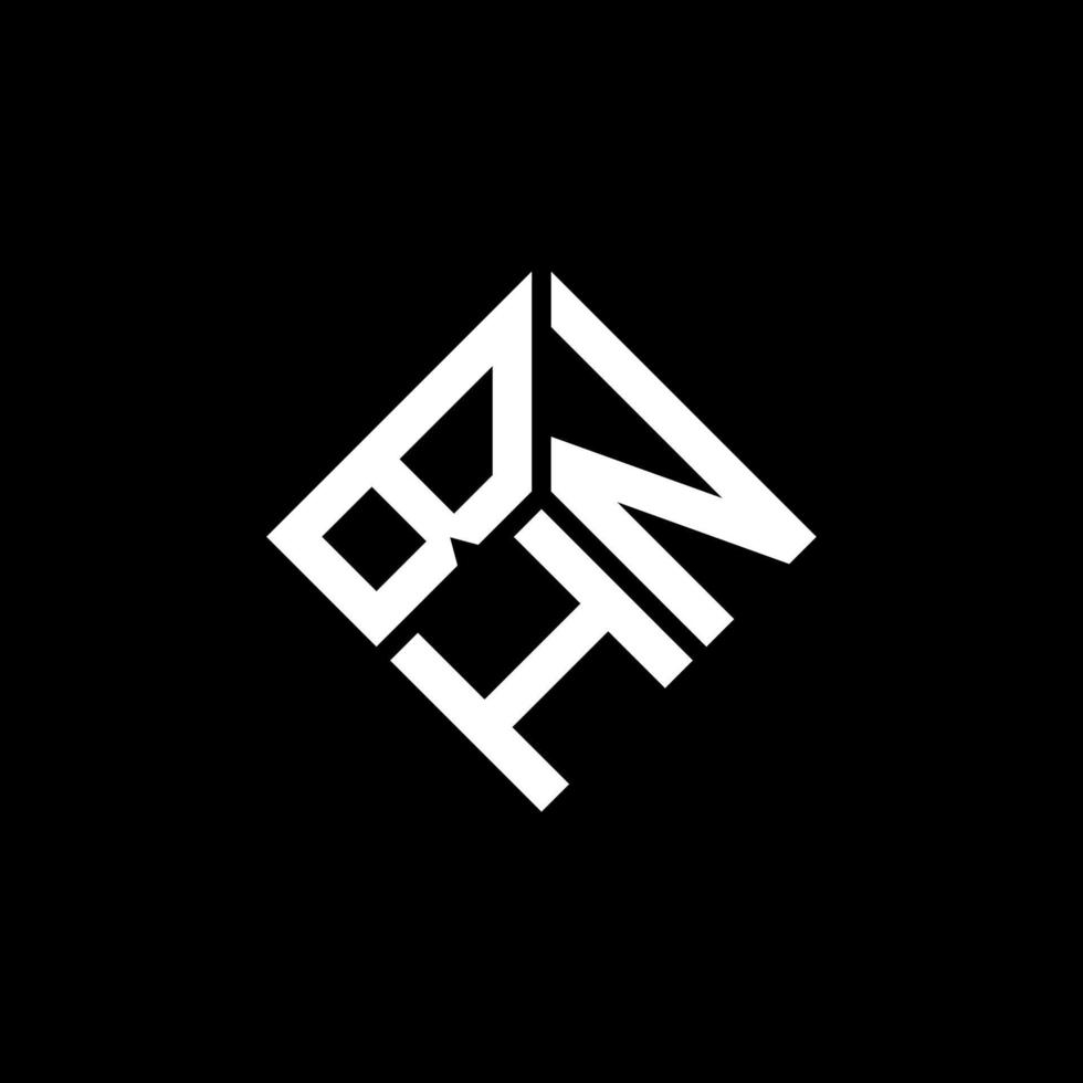 diseño de logotipo de letra bhn sobre fondo negro. concepto de logotipo de letra de iniciales creativas bhn. diseño de letras bhn. vector