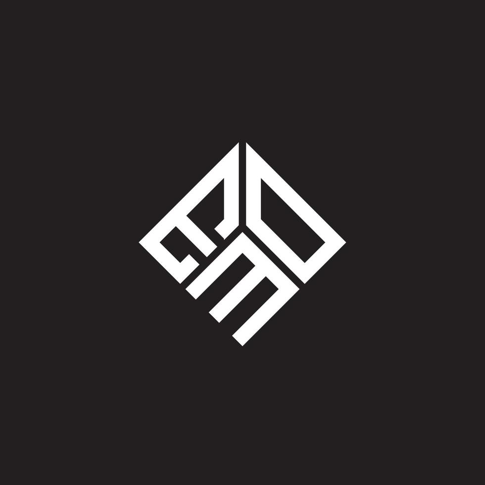 EMO letter logo design on black background. EMO creative initials letter logo concept. EMO letter design. vector