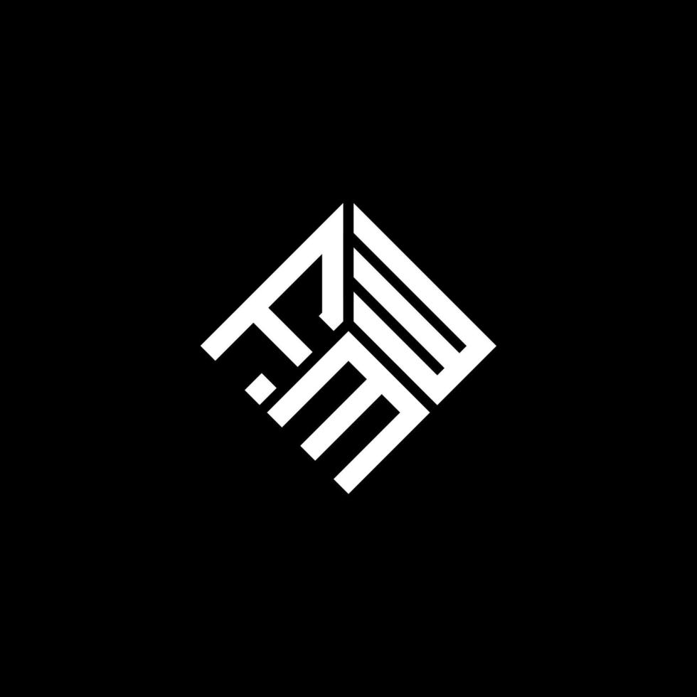 diseño de logotipo de letra fmw sobre fondo negro. concepto de logotipo de letra de iniciales creativas fmw. diseño de letras fmw. vector