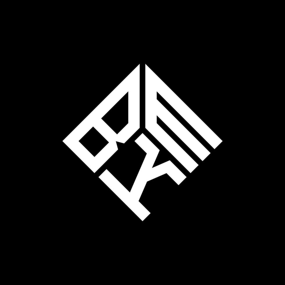 diseño de logotipo de letra bkm sobre fondo negro. concepto de logotipo de letra de iniciales creativas bkm. diseño de letras bkm. vector