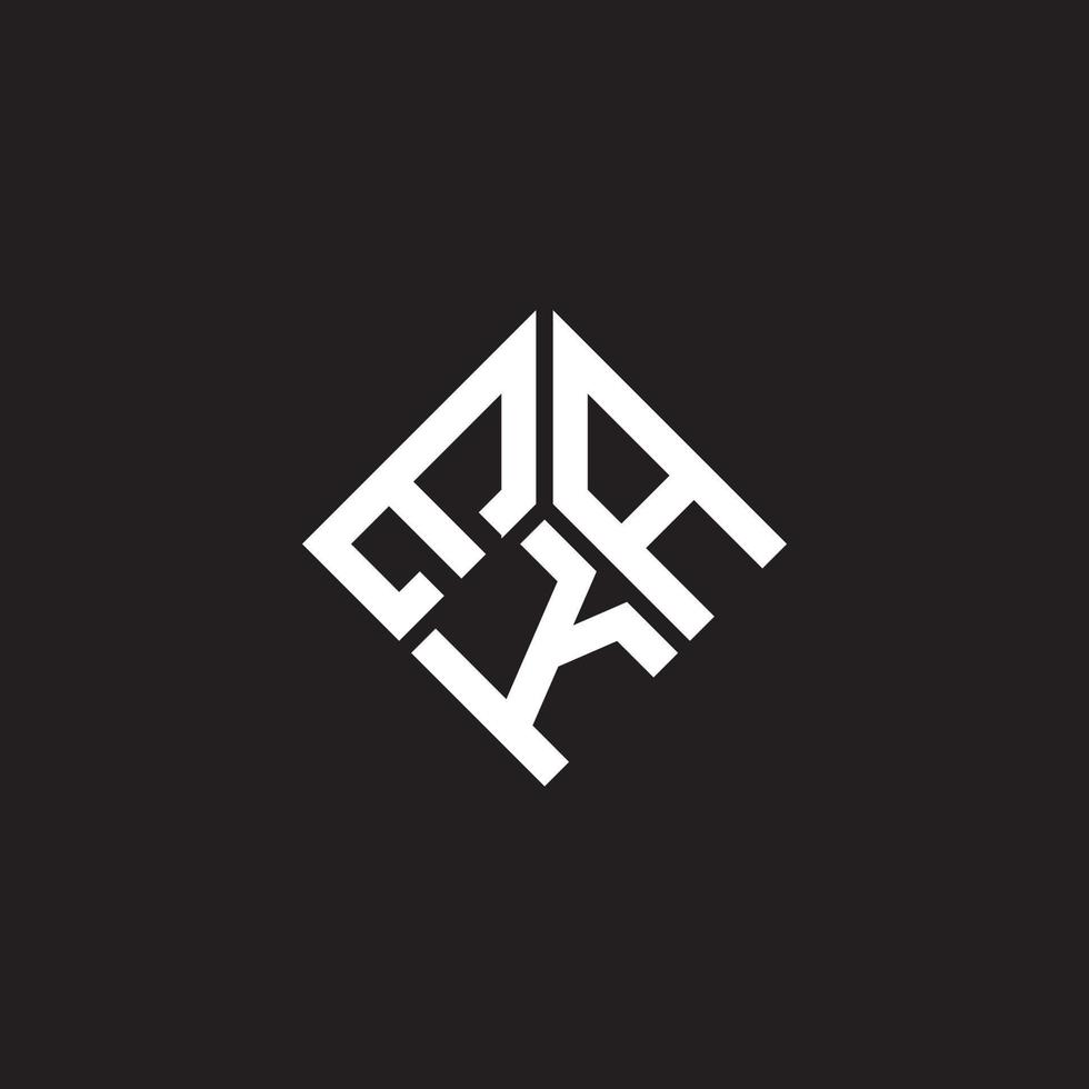 EKA letter logo design on black background. EKA creative initials letter logo concept. EKA letter design. vector