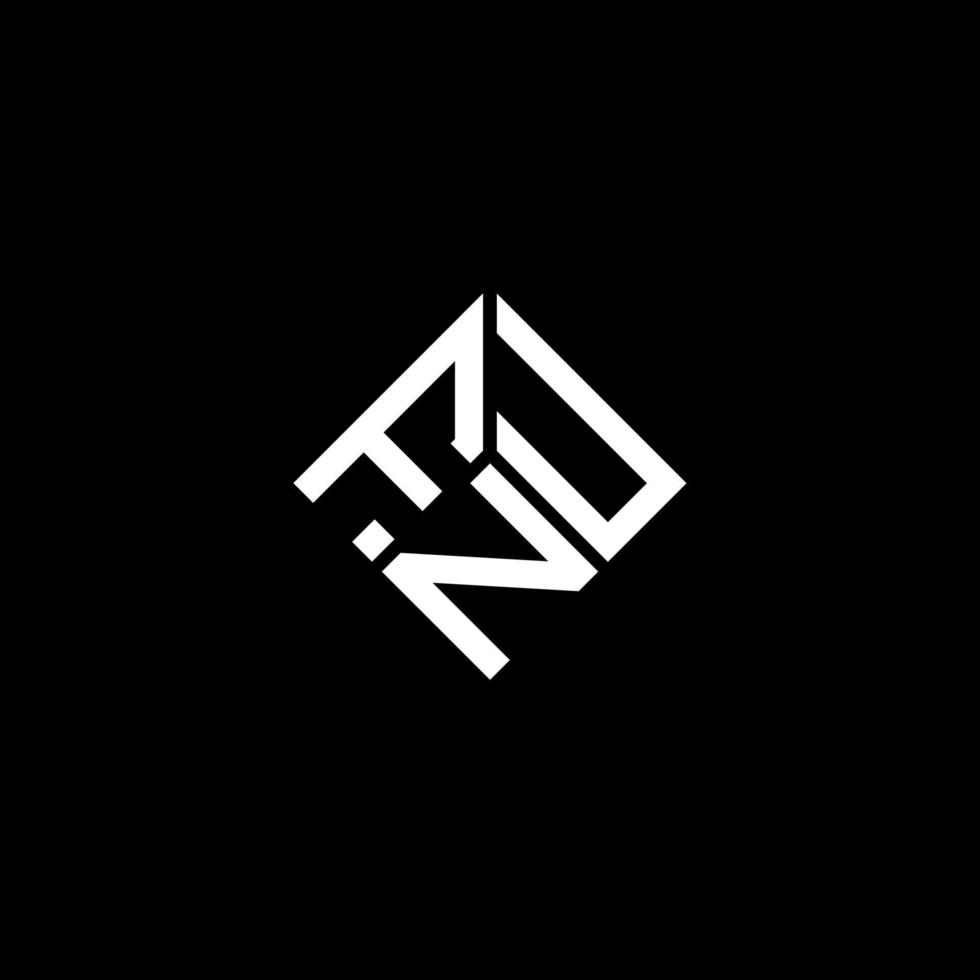 FNU letter logo design on black background. FNU creative initials letter logo concept. FNU letter design. vector
