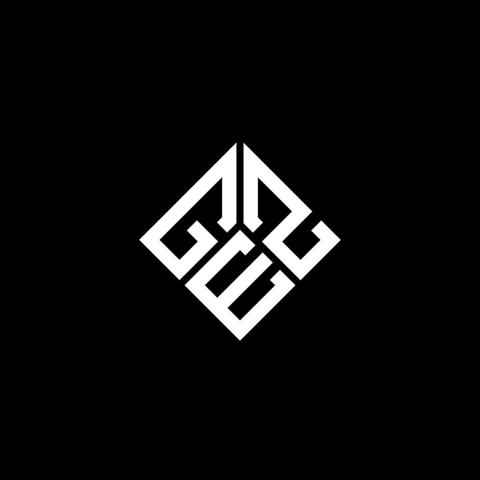 GEZ letter logo design on black background. GEZ creative initials letter logo concept. GEZ letter design. vector
