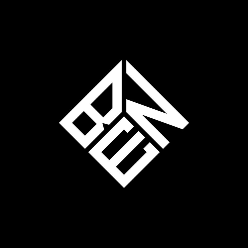 BEN letter logo design on black background. BEN creative initials letter logo concept. BEN letter design. vector