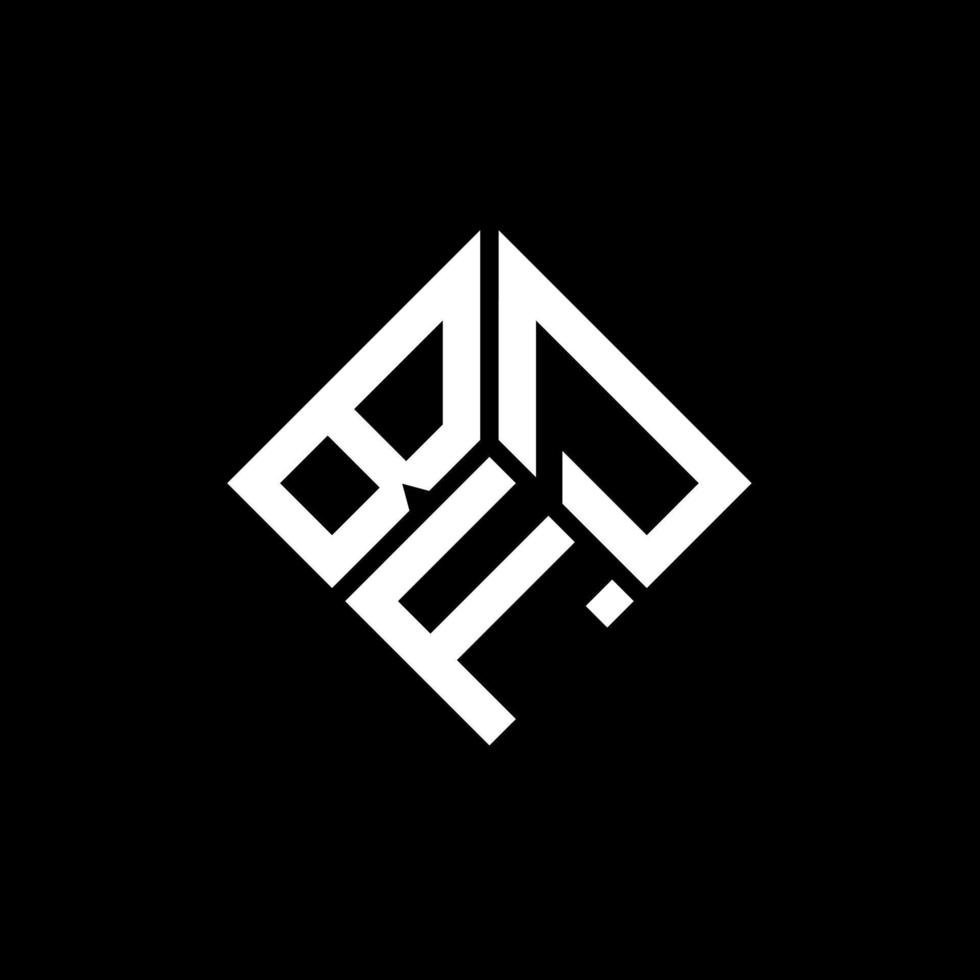 diseño de logotipo de letra bfd sobre fondo negro. concepto de logotipo de letra de iniciales creativas bfd. diseño de letras bfd. vector