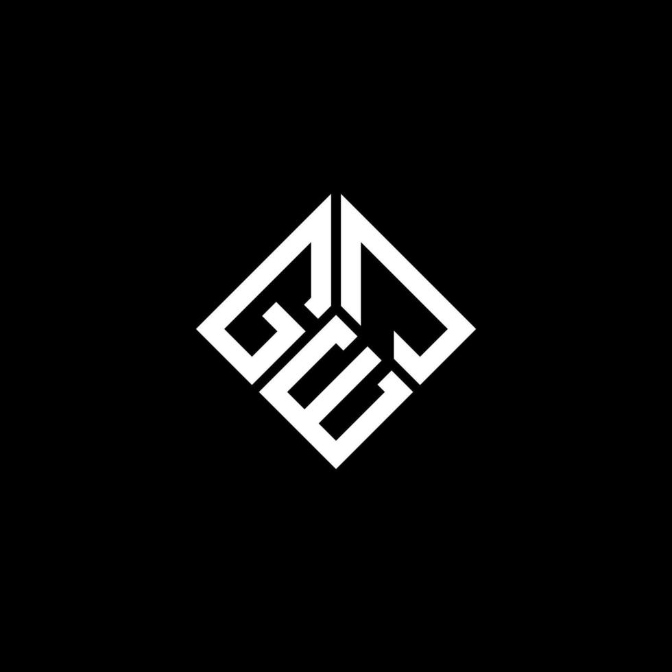 GEJ letter logo design on black background. GEJ creative initials letter logo concept. GEJ letter design. vector