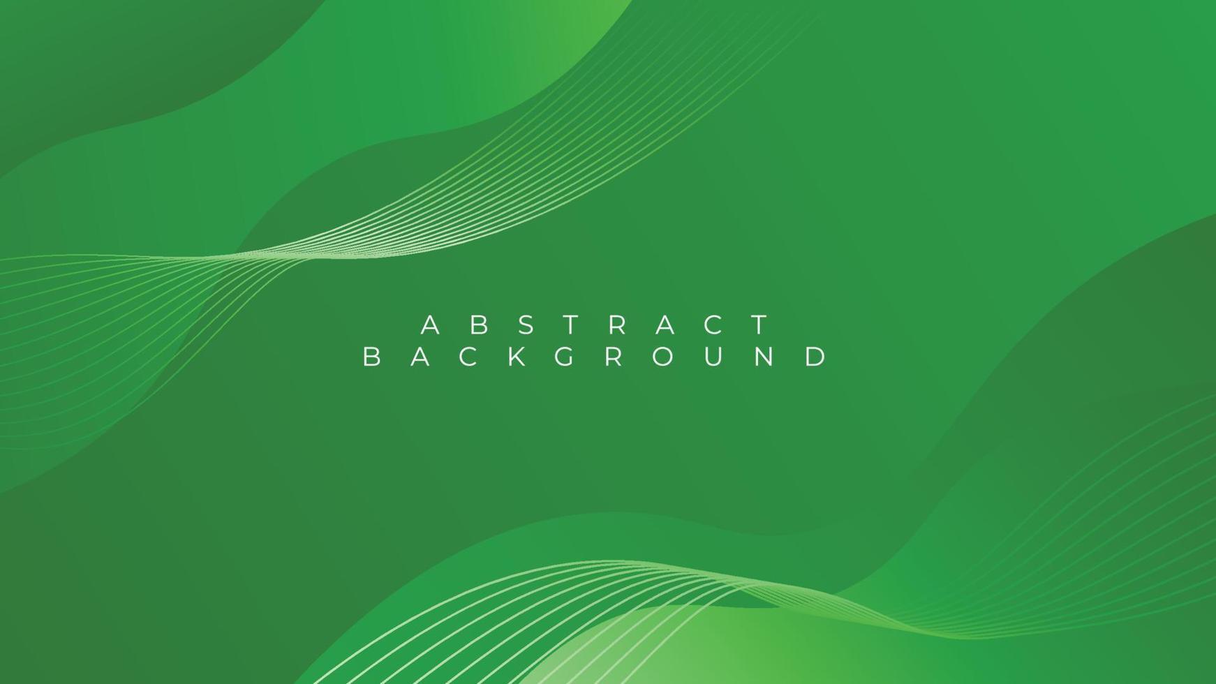 Abstract wave green color background. Dynamic shapes composition. Vector illustration