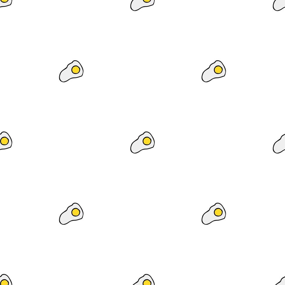 Seamless pattern with egg icons. Colored egg background. Doodle vector eggs illustration