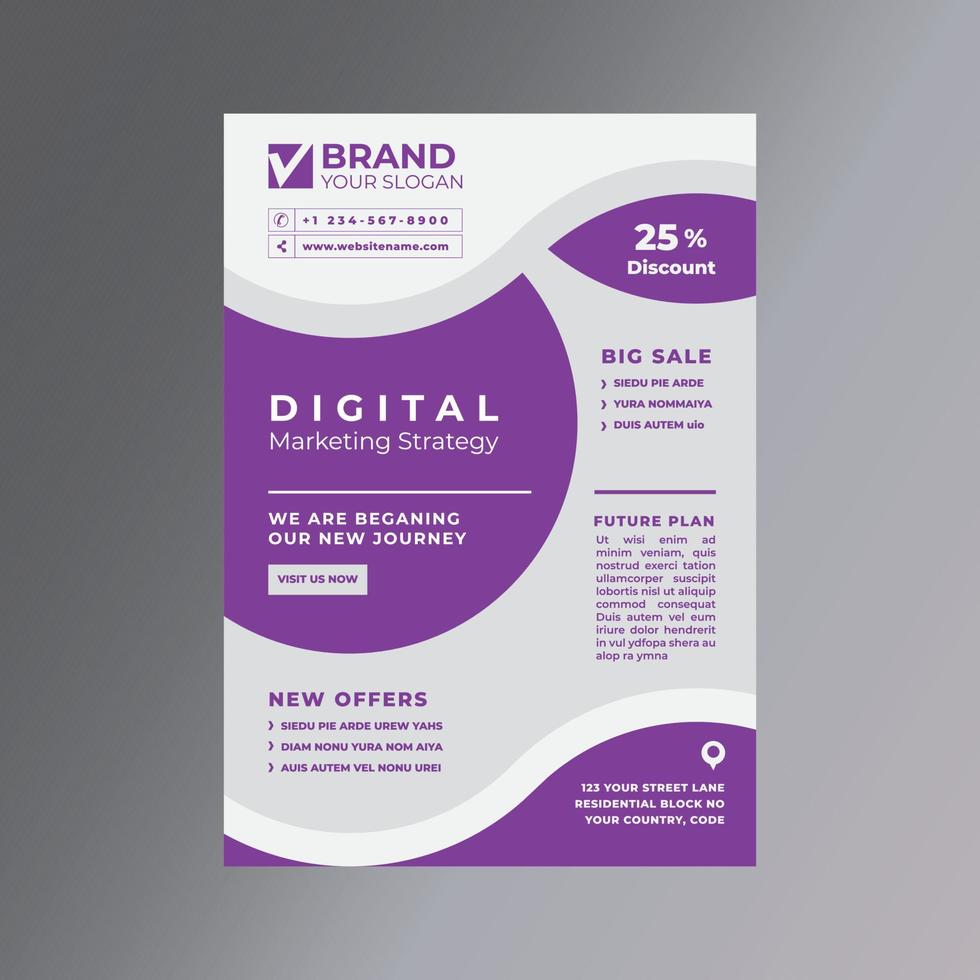 Digital Marketing Agency Flyer Template vector