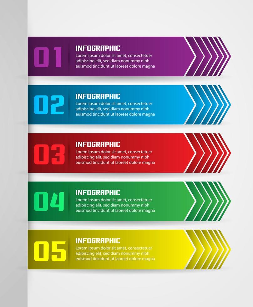 modern text box template, infographics banner vector