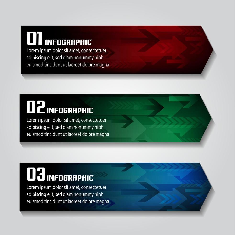 modern text box template, infographics banner vector