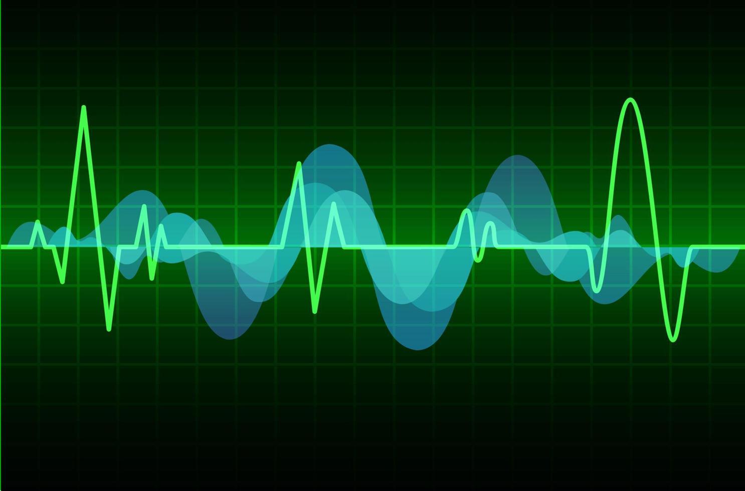 Sound waves oscillating dark light vector