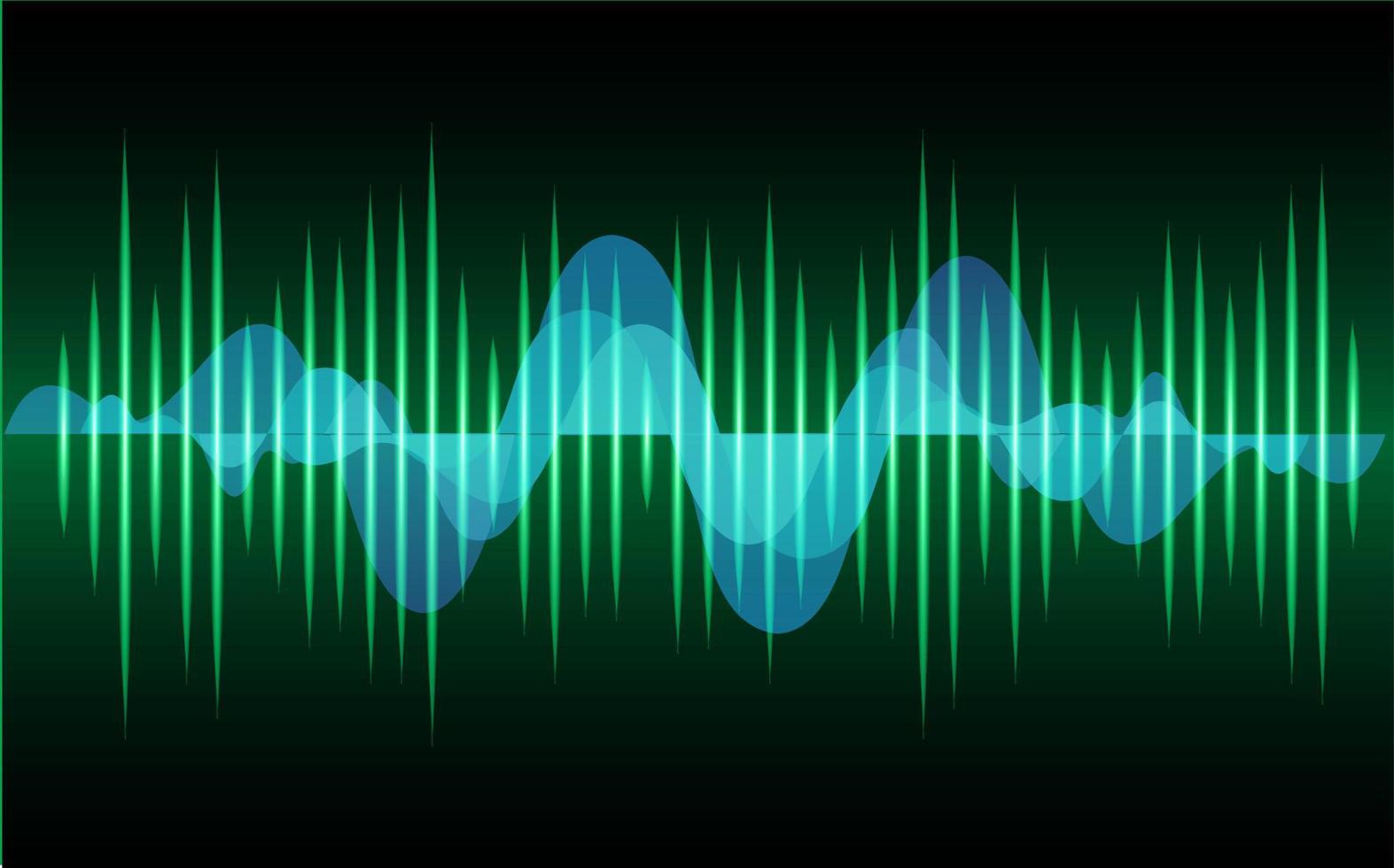 Sound waves oscillating dark light vector