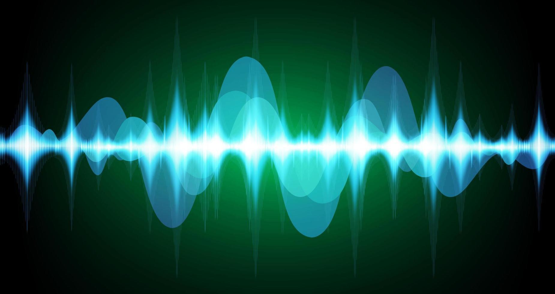 Sound waves oscillating dark light vector