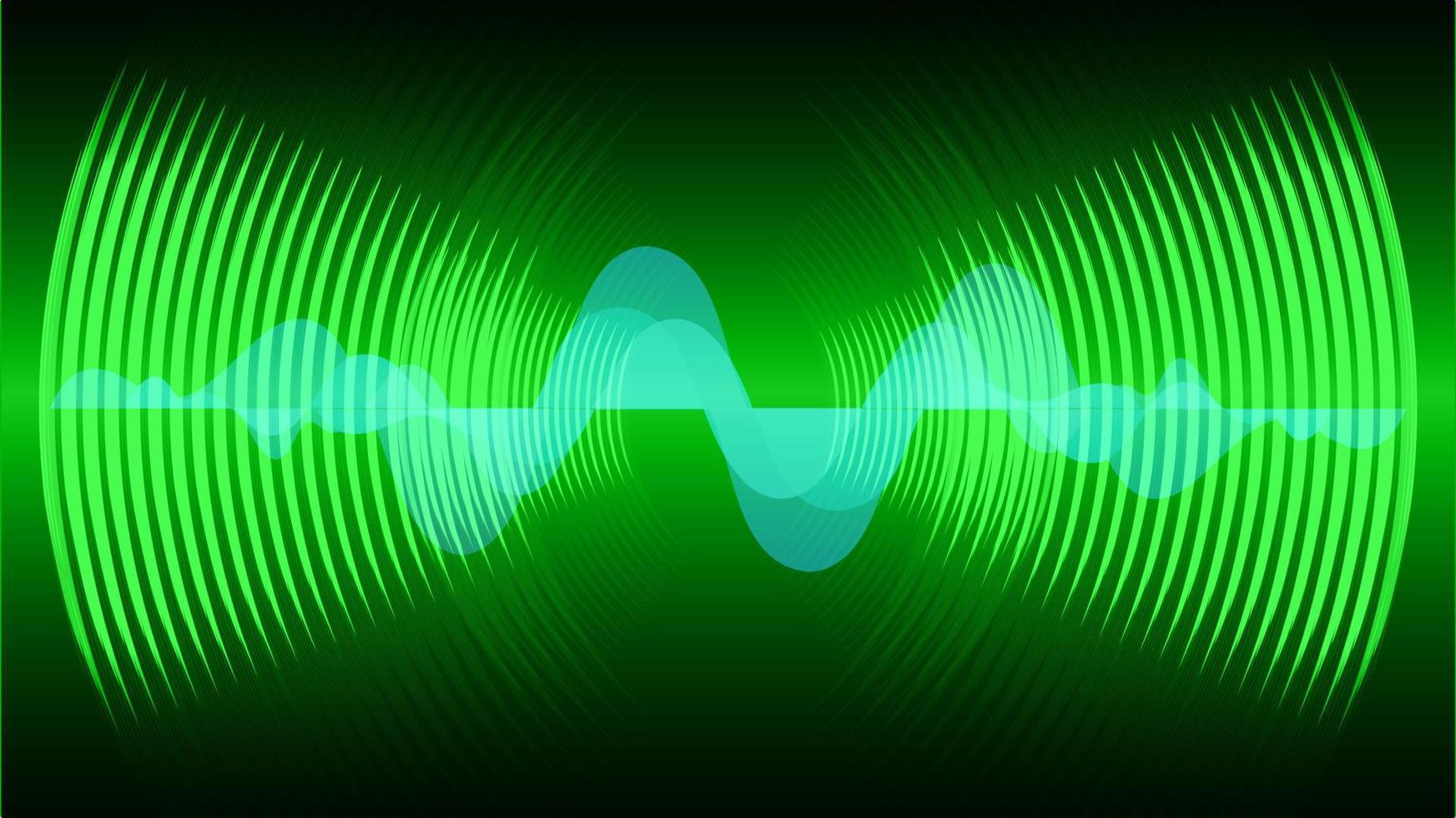 Sound waves oscillating dark light vector