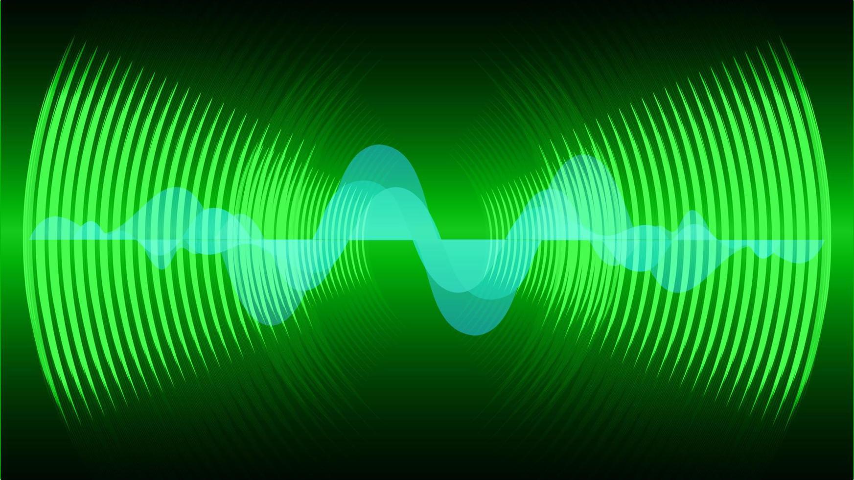 Sound waves oscillating dark light vector