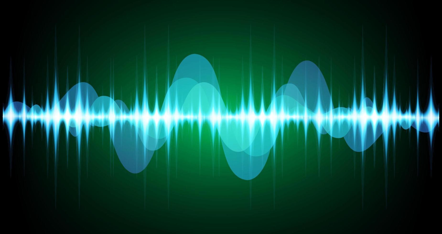 Sound waves oscillating dark light vector