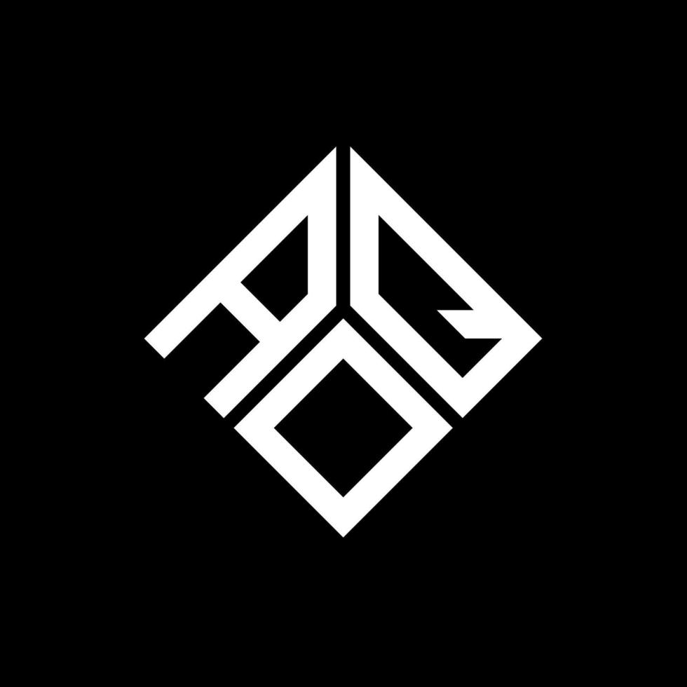 AOQ letter logo design on black background. AOQ creative initials letter logo concept. AOQ letter design. vector