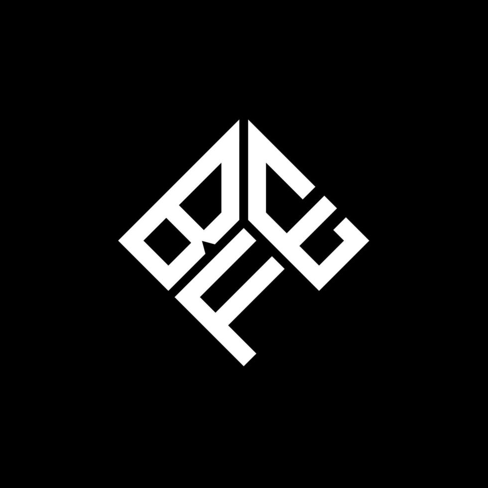 diseño de logotipo de letra bfe sobre fondo negro. concepto de logotipo de letra de iniciales creativas bfe. diseño de letras bfe. vector