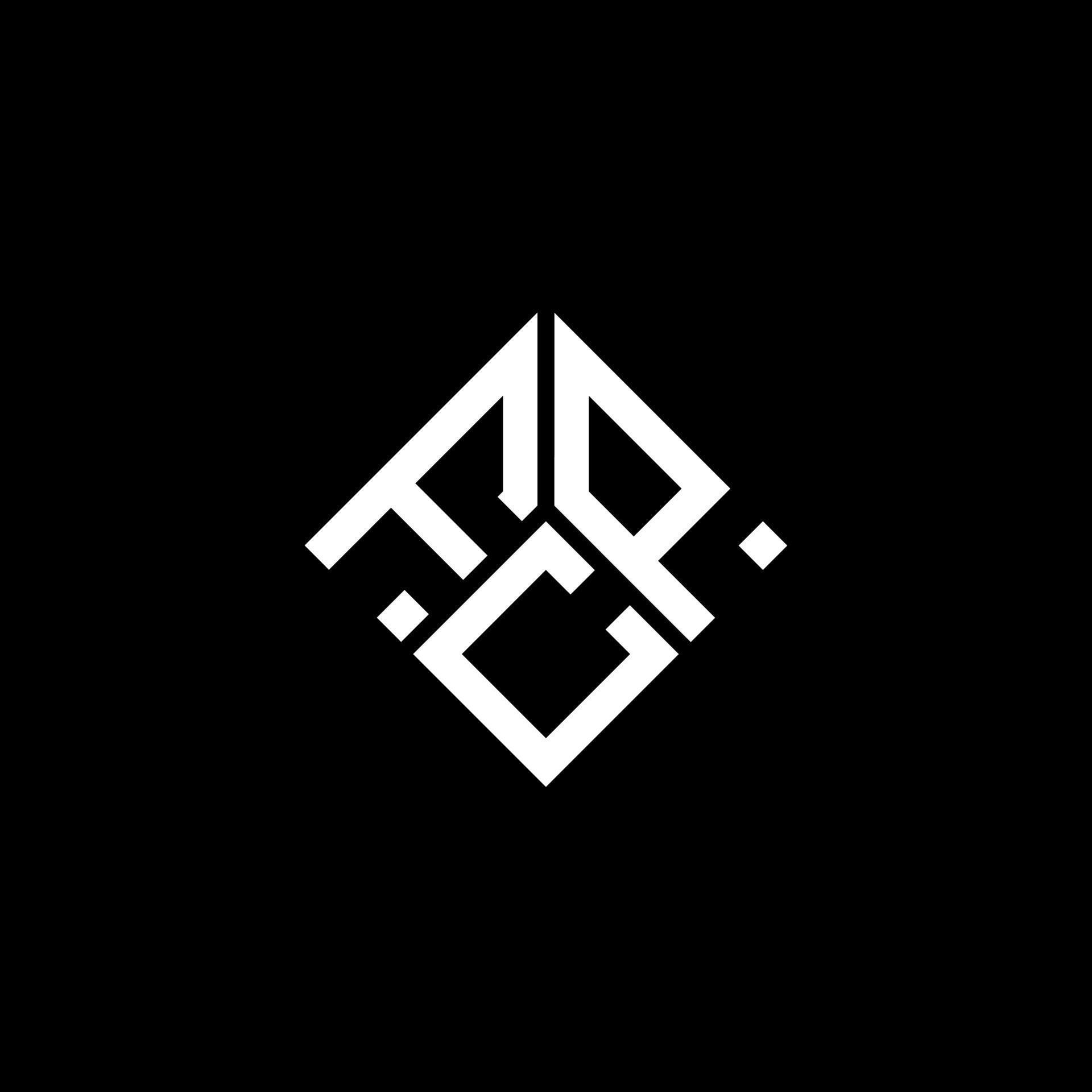 FCP letter logo design on black background. FCP creative initials