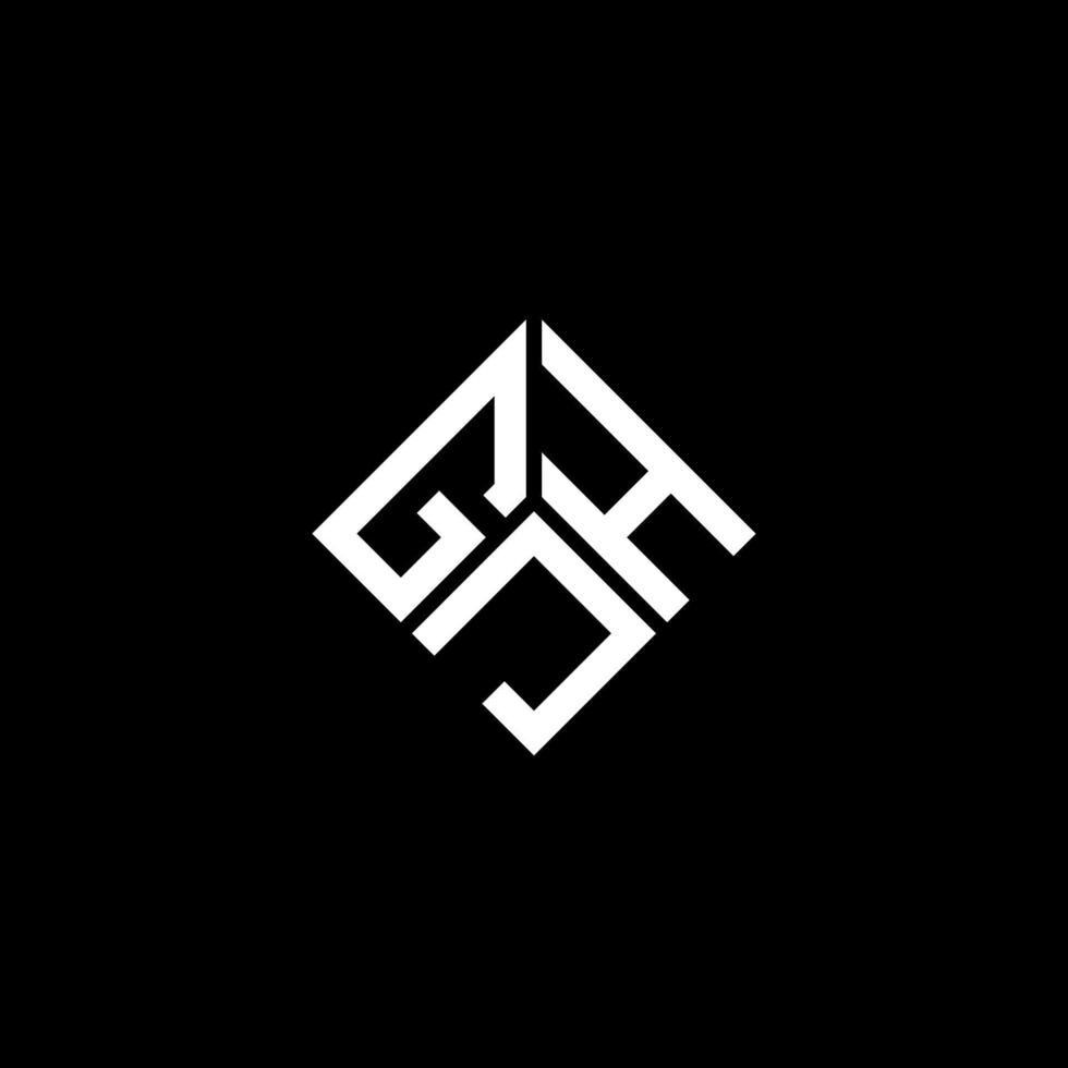GJH letter logo design on black background. GJH creative initials letter logo concept. GJH letter design. vector