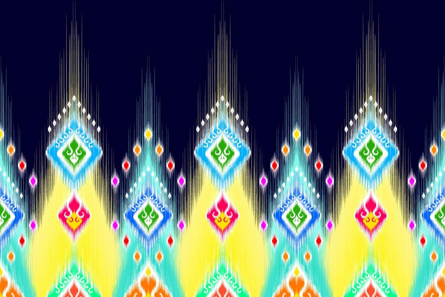 Ikat abstract geometric ethnic pattern design. Aztec fabric carpet mandala ornament ethnic chevron textile decoration wallpaper. Tribal boho native ethnic turkey traditional embroidery vector