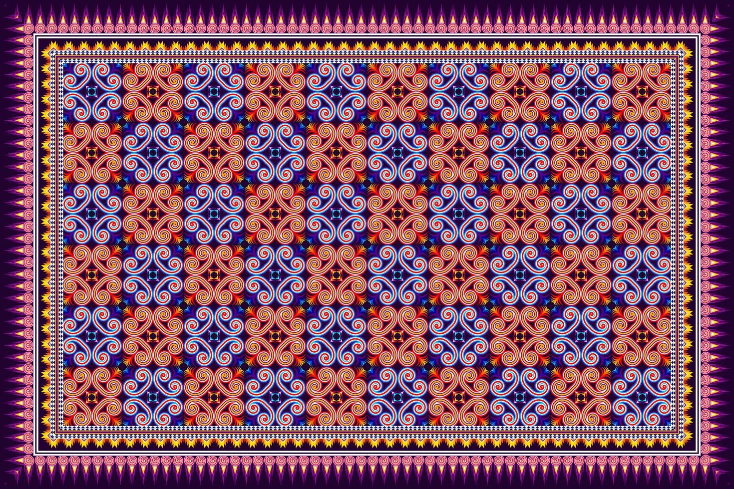 Ikat ethnic seamless pattern design abstract geometric Aztec fabric carpet ornament chevron textile decoration wallpaper. Tribal turkey African Indian American traditional embroidery vector