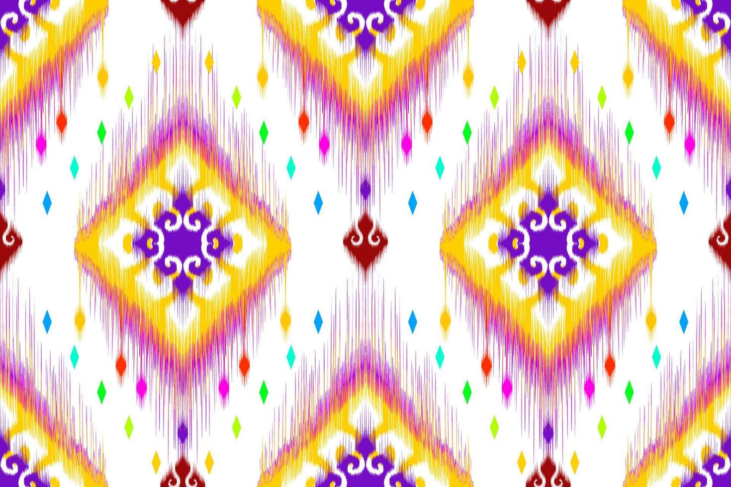 Ikat abstract geometric ethnic pattern design. Aztec fabric carpet mandala ornament ethnic chevron textile decoration wallpaper. Tribal boho native ethnic turkey traditional embroidery vector