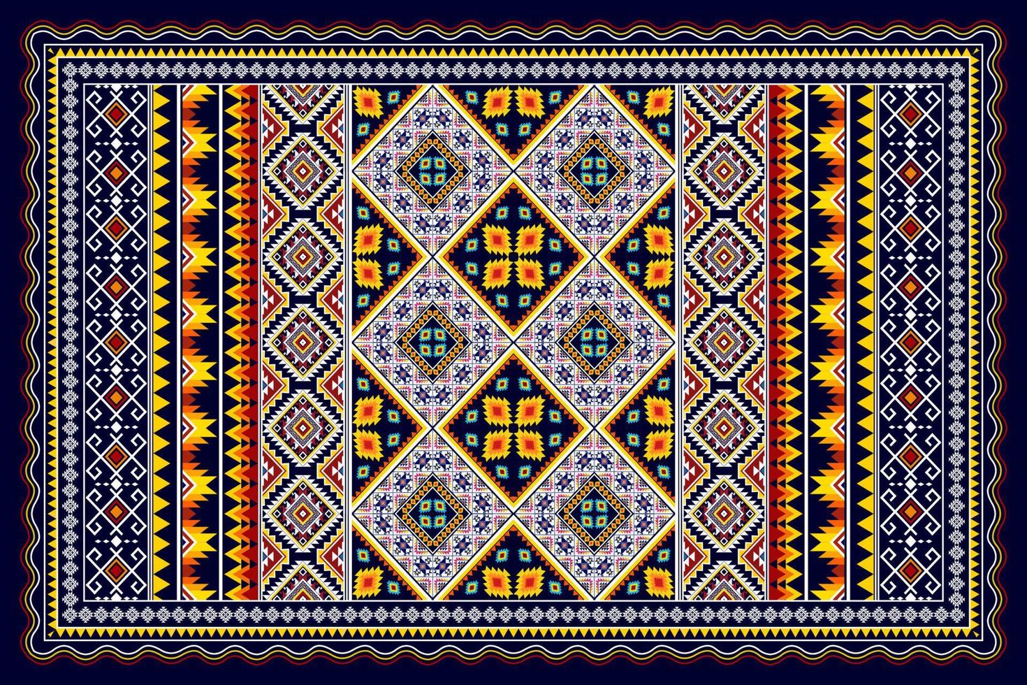 Ikat abstract geometric ethnic pattern design. Aztec fabric carpet mandala ornament ethnic chevron textile decoration wallpaper. Tribal boho native ethnic turkey traditional embroidery vector