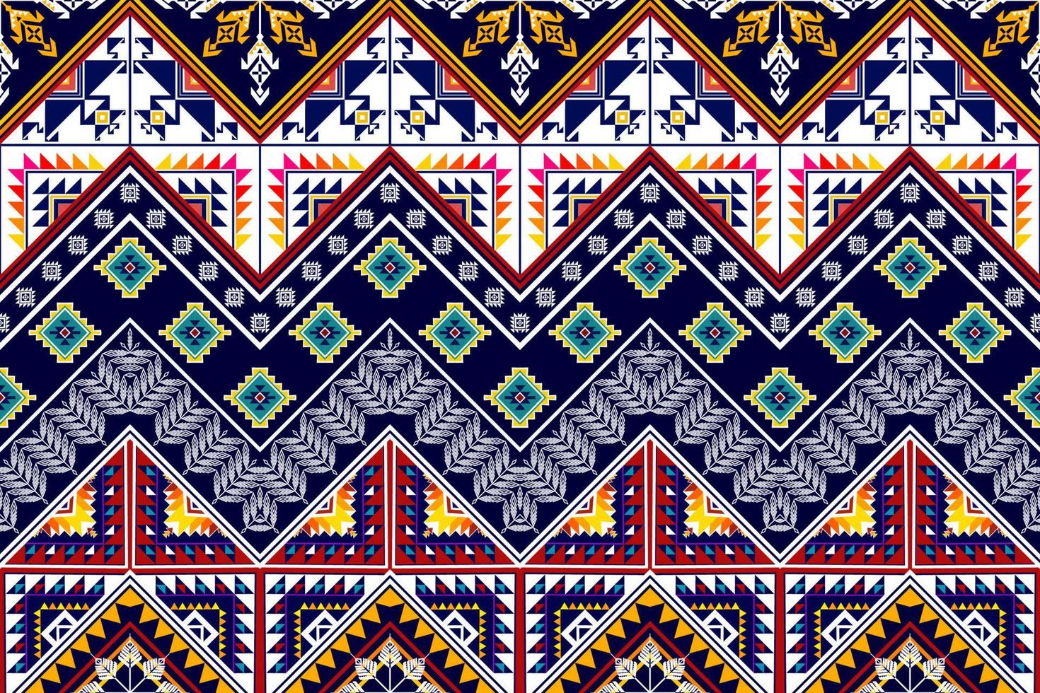 Geometric abstract ethnic pattern design. Aztec fabric carpet mandala ornaments textile decorations wallpaper. Tribal boho native ethnic turkey traditional embroidery vector background