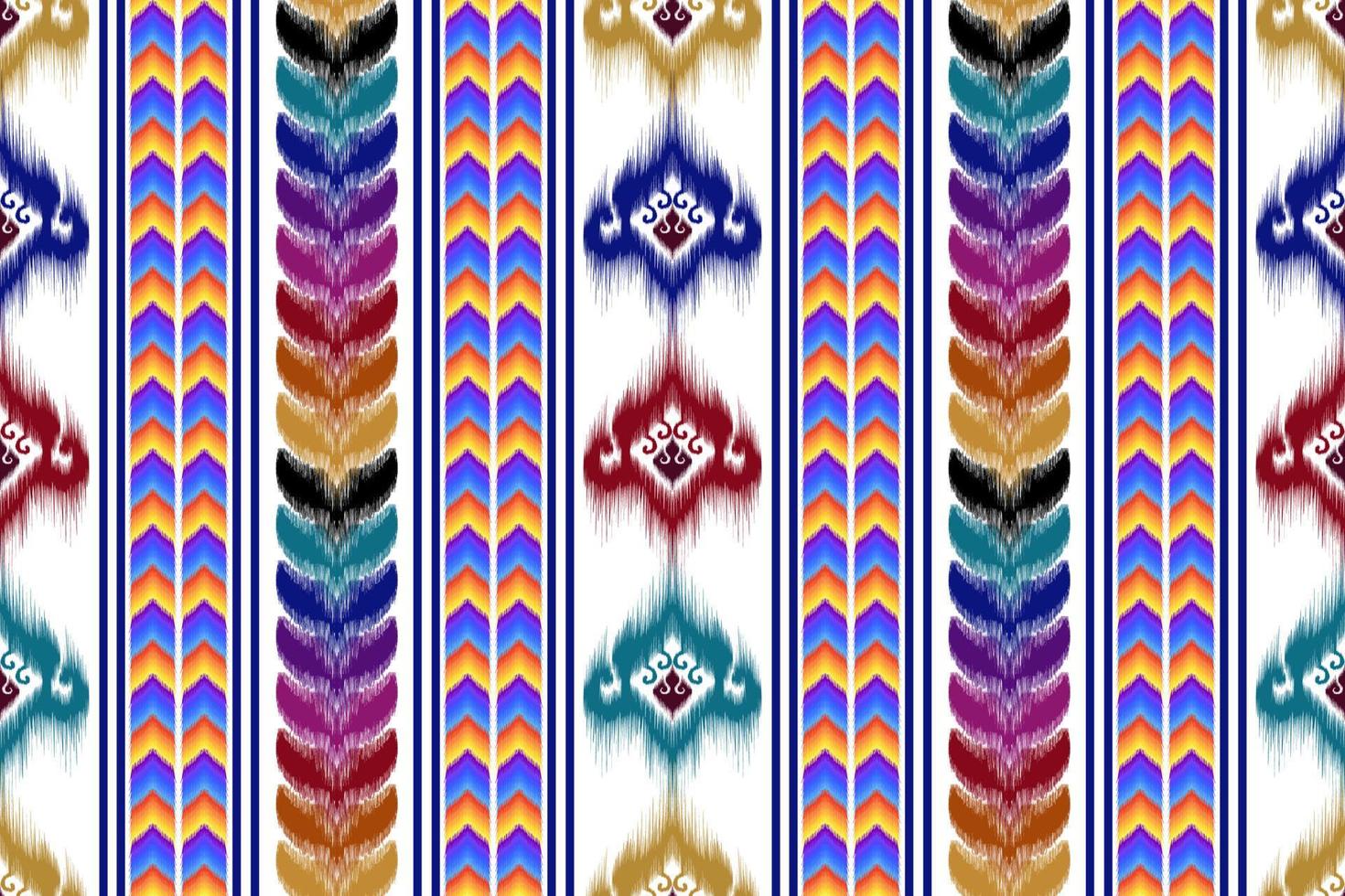 Abstract geometric Ikat ethnic pattern design. Aztec fabric carpet mandala ornaments textile decorations wallpaper. Tribal boho native ethnic turkey traditional embroidery vector background