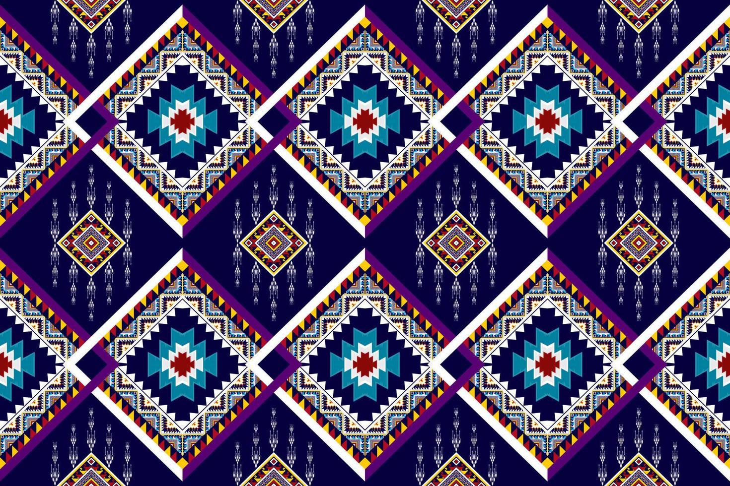 Ikat abstract geometric ethnic pattern design. Aztec fabric carpet mandala ornament ethnic chevron textile decoration wallpaper. Tribal boho native ethnic turkey traditional embroidery vector