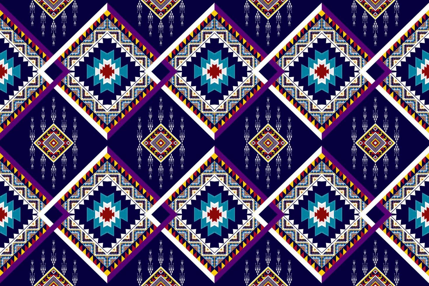 diseño de patrones étnicos geométricos abstractos de ikat. tela azteca alfombra mandala ornamento étnico chevron textil decoración papel tapiz. tribal boho nativo étnico pavo tradicional bordado vector