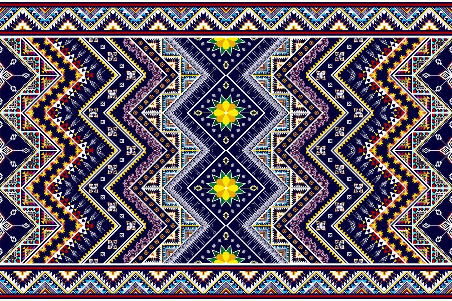 Abstract geometric Ikat ethnic pattern design. Aztec fabric carpet mandala ornaments textile decorations wallpaper. Tribal boho native ethnic turkey traditional embroidery vector background