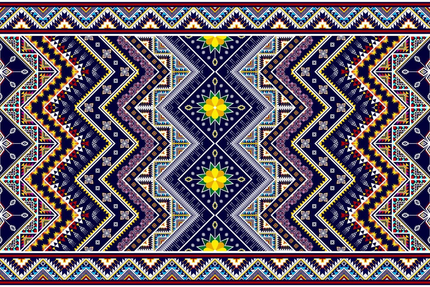 Abstract geometric Ikat ethnic pattern design. Aztec fabric carpet mandala ornaments textile decorations wallpaper. Tribal boho native ethnic turkey traditional embroidery vector background