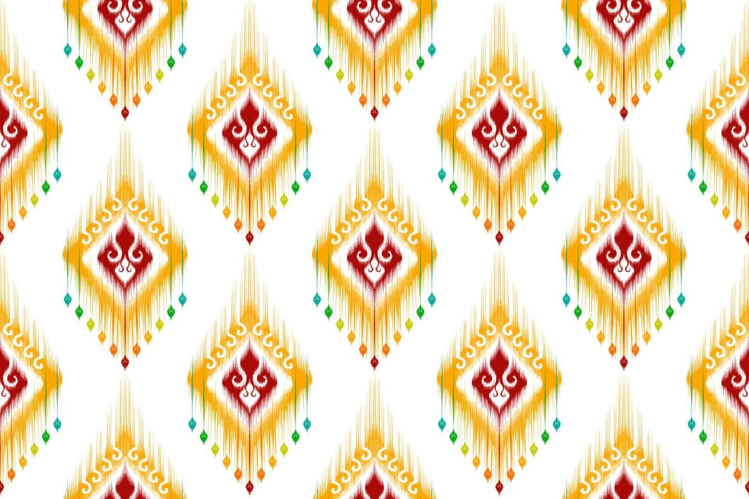 Ikat abstract geometric ethnic pattern design. Aztec fabric carpet mandala ornament ethnic chevron textile decoration wallpaper. Tribal boho native ethnic turkey traditional embroidery vector