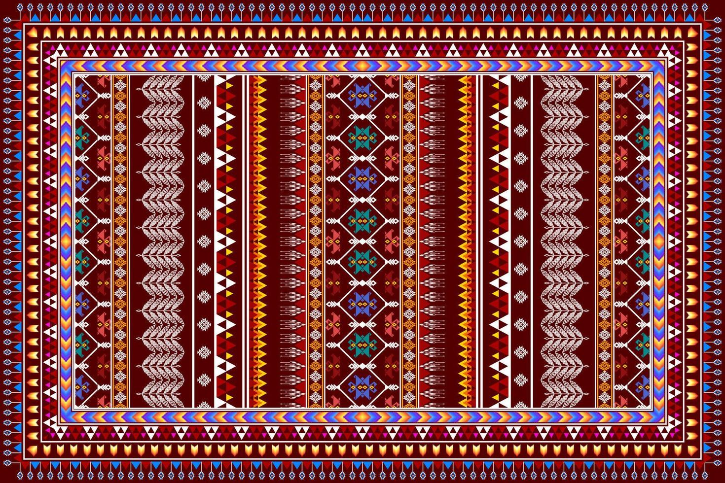 Geometric abstract ethnic pattern design. Aztec fabric carpet mandala ornaments textile decorations wallpaper. Tribal boho native ethnic turkey traditional embroidery vector background