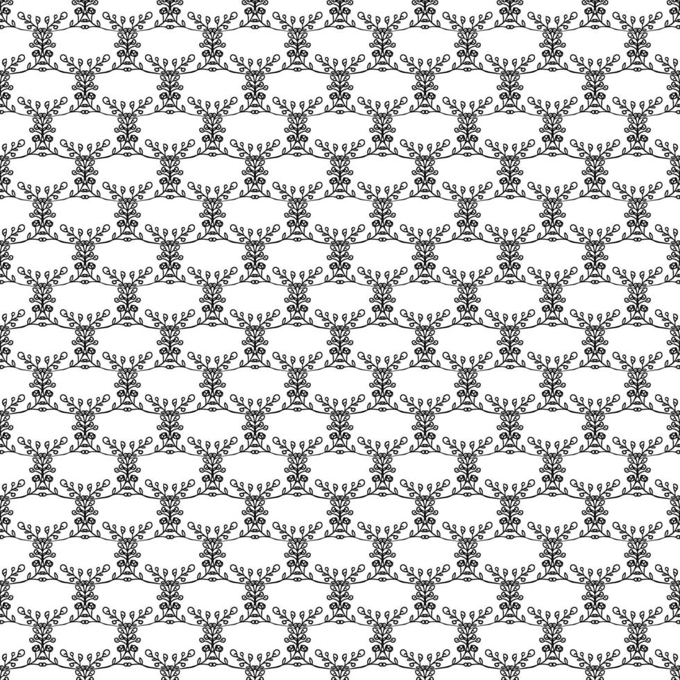 Seamless floral wallpaper. Doodle vector with floral ornament. Vintage floral decor