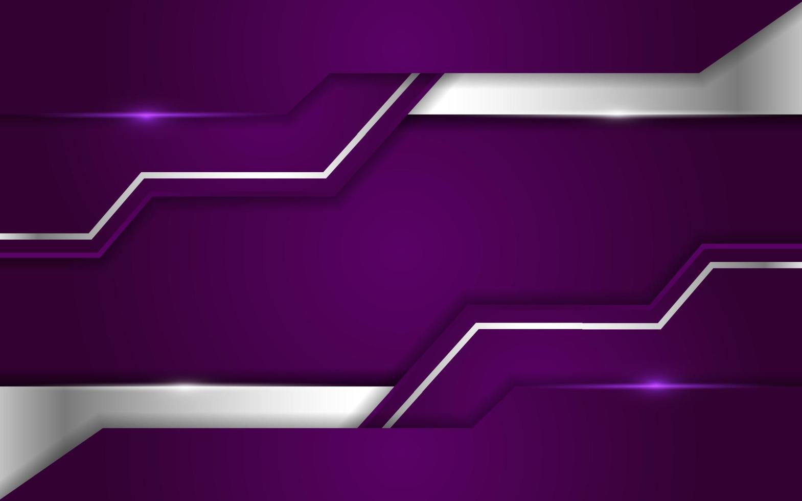 Abstract modern purple background combination with line metallic glowing vector