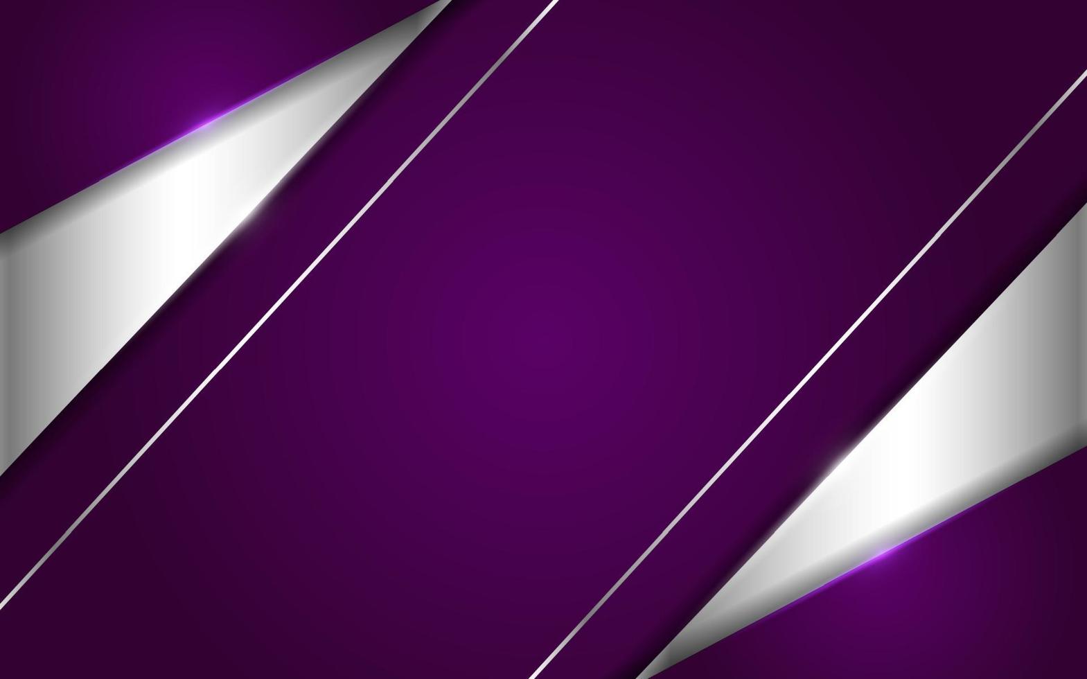 Abstract modern purple background combination with line metallic glowing vector