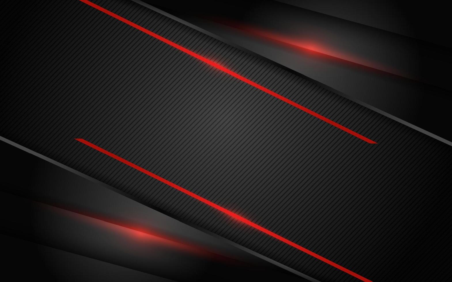 Modern dark background combination with red line glowing vector