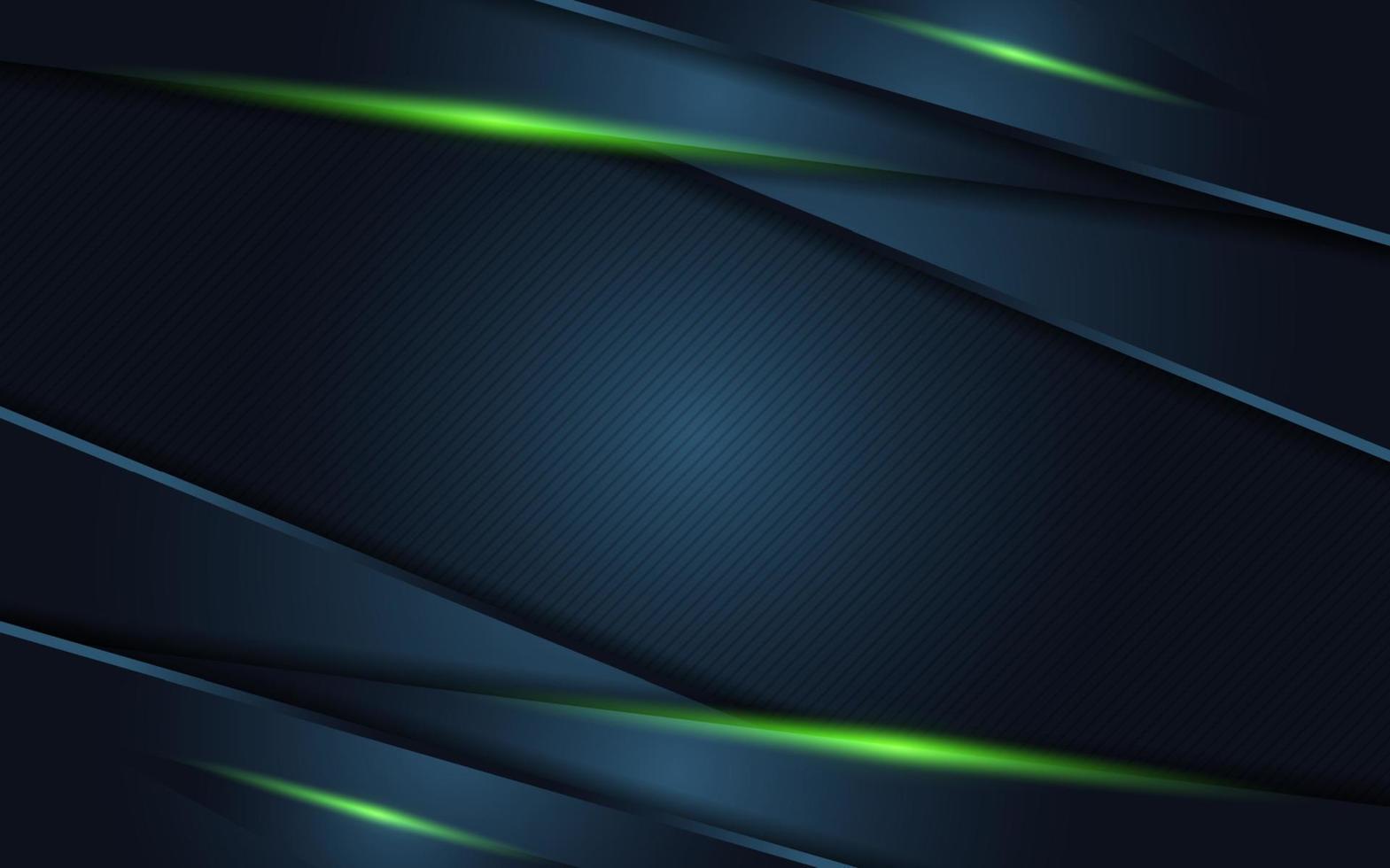 Modern dark green background combination with line green glowing vector