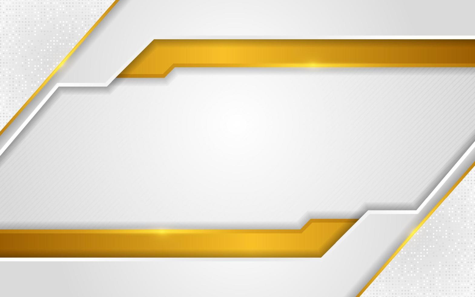 Modern white background combination with line gold vector