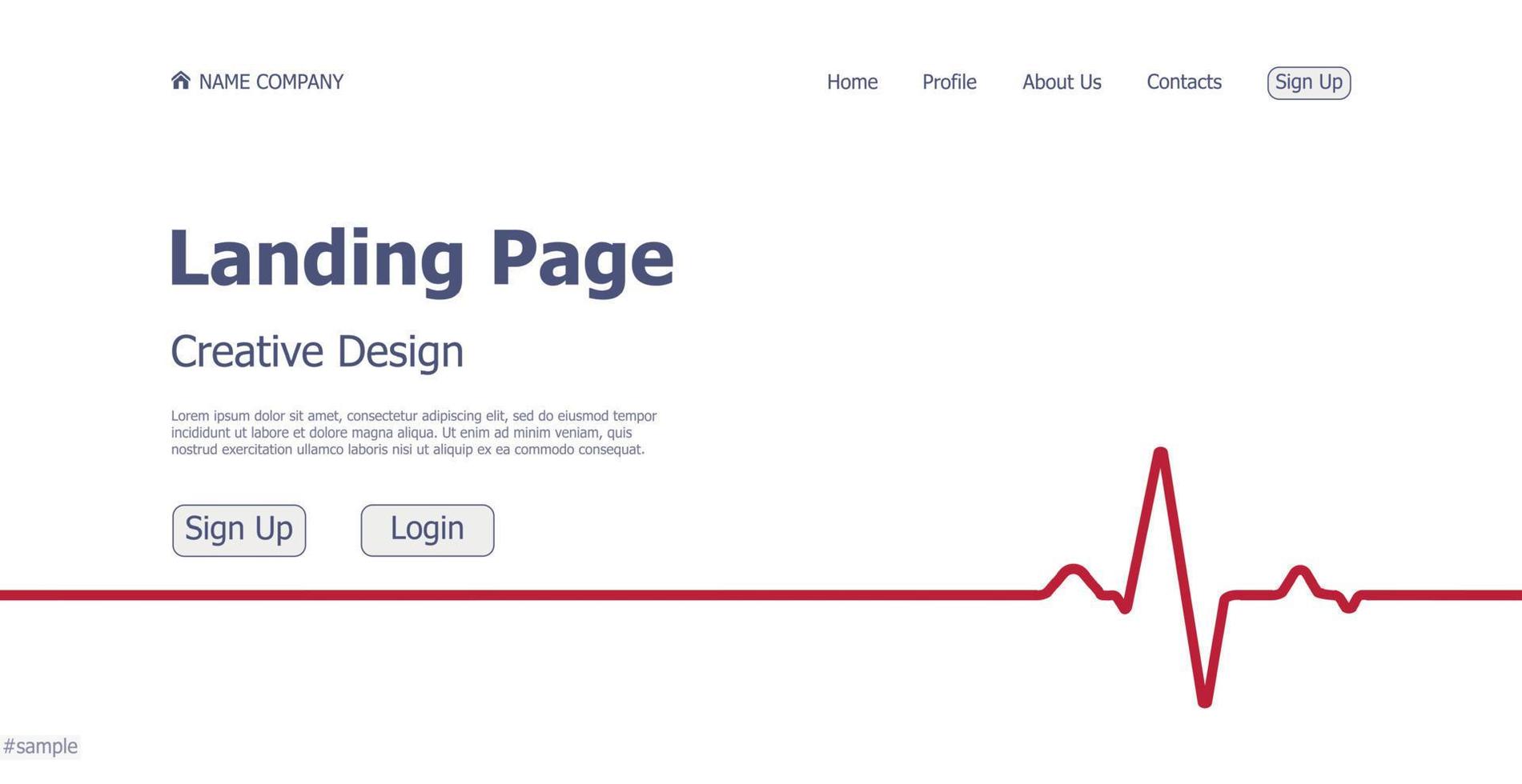 Design concept medical clinic website landing page - Vector