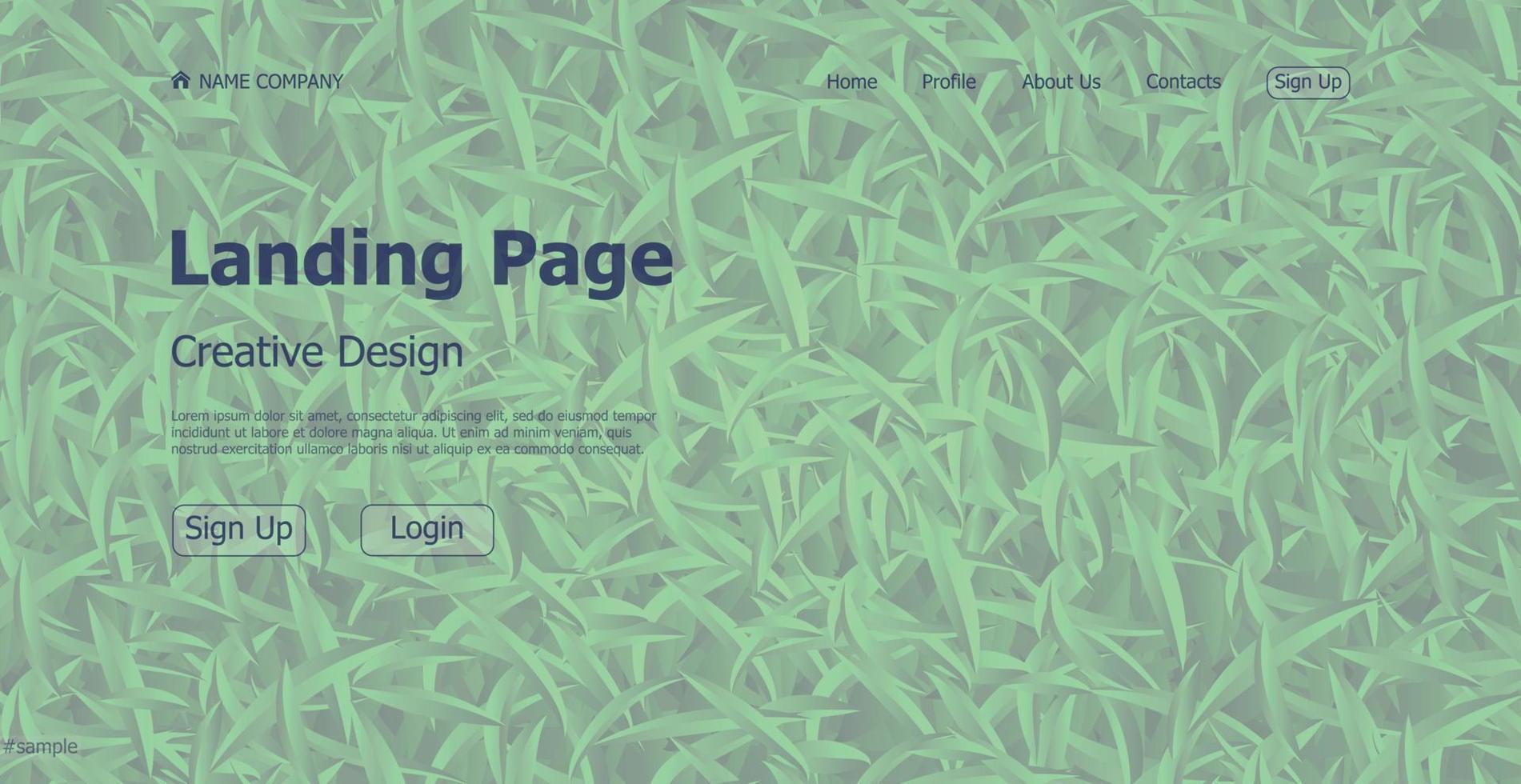 Eco problem landing page design concept website - Vector