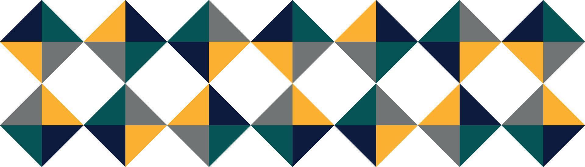 Panoramic white background pattern with colorful squares - Vector